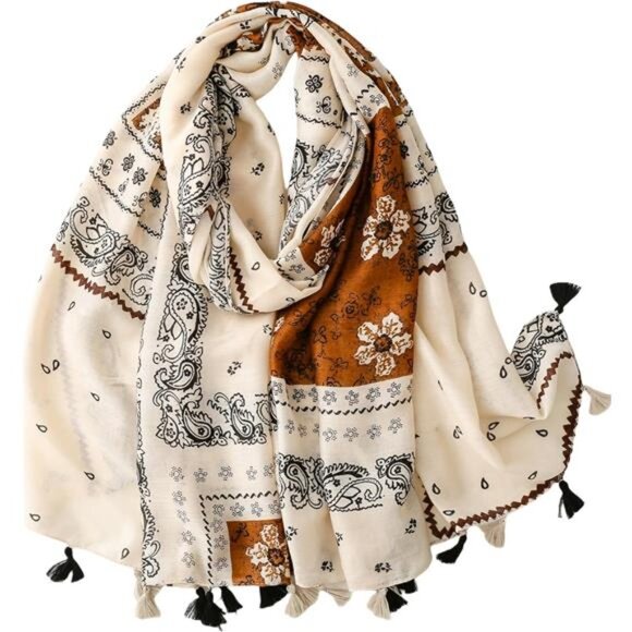 Travel Boho Scarf for Women Casual Lightweight Pashmina Scarves Fashion - Picture 1 of 6